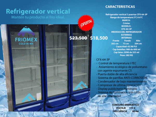 Refrigerador vertical